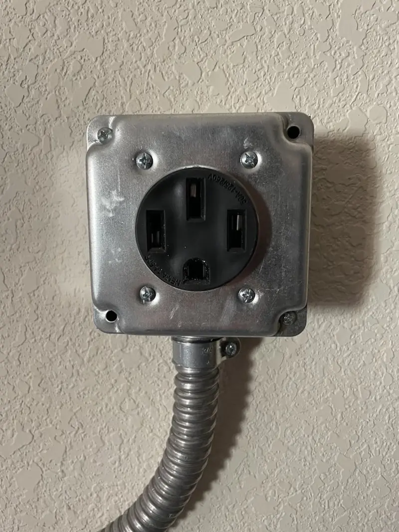 NEMA 14-50 outlet installed for Smart Home Electrical in West Salem
